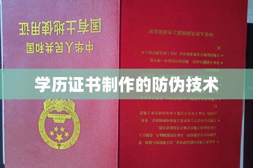 秦汉学历证书制作的防伪技术