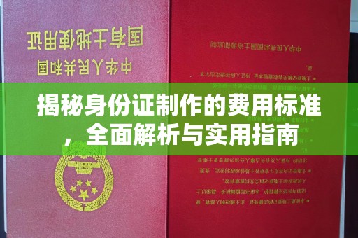 秦汉揭秘身份证制作的费用标准，全面解析与实用指南