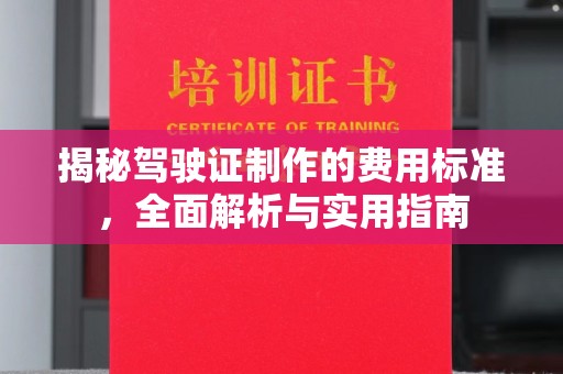 秦汉揭秘驾驶证制作的费用标准，全面解析与实用指南