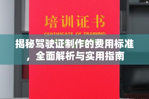 秦汉揭秘驾驶证制作的费用标准，全面解析与实用指南
