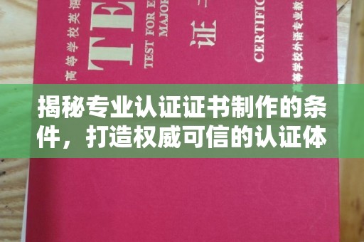 秦汉揭秘专业认证证书制作的条件，打造权威可信的认证体系