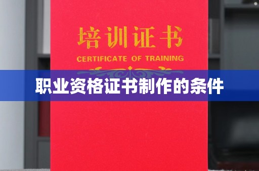 秦汉职业资格证书制作的条件