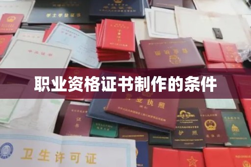 秦汉职业资格证书制作的条件
