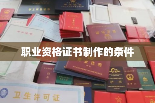 秦汉职业资格证书制作的条件