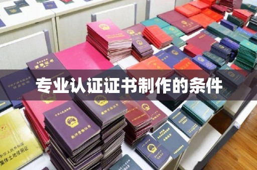秦汉专业认证证书制作的条件